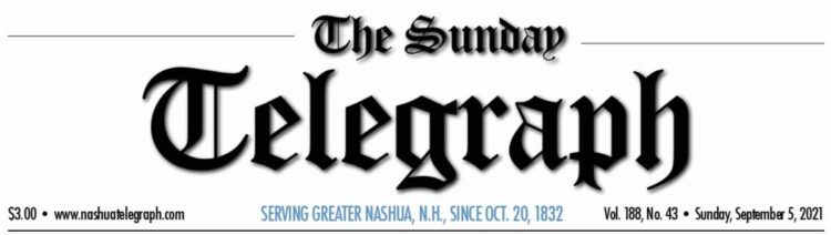 Nashua Telegraph Sunday Paper Masthead