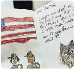 Dear Warrior Holiday Card to Veterans from the YMCA Members