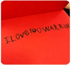 I Love You Warrior Holiday Card to Veterans from the YMCA Members