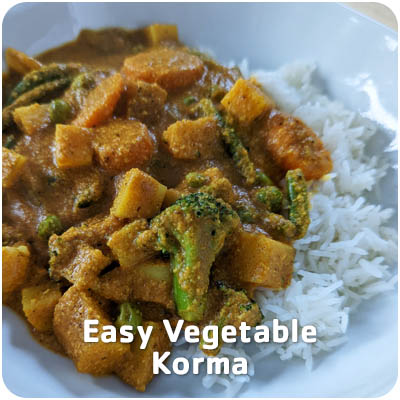 Nutrition Month - Easy Vegetable Korma Recipe