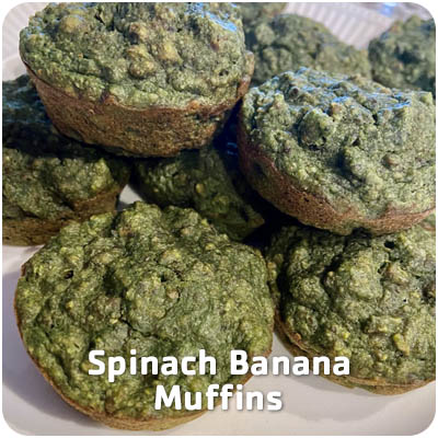 Nutrition Month - Spinach Banana Muffins Recipe