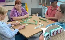 Members Playing Mahjong