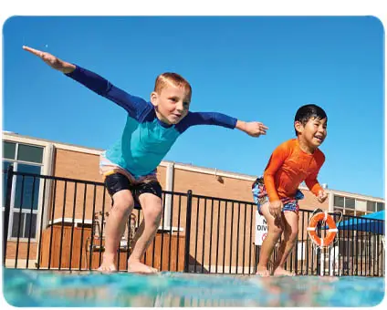 Kids Jumping into Water