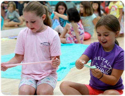 Camp Create Campers playing with modeling clay