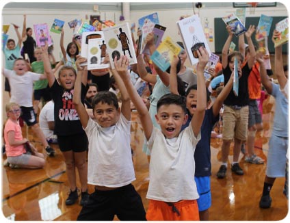 Children Cheering