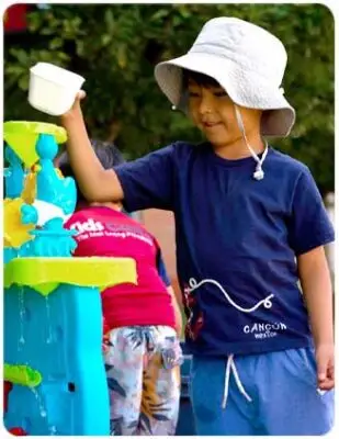 water play at little investigators camp