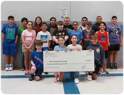 PSA kids holding grant check