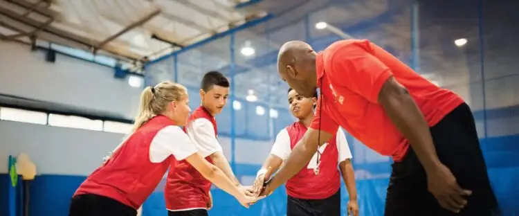 Youth Basketball Huddle