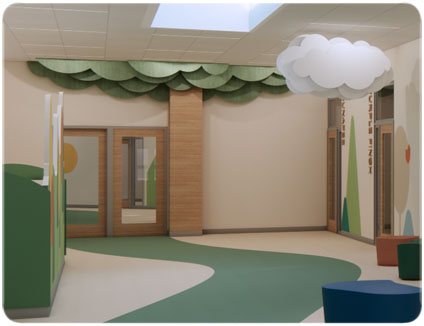 Renderings of the EEC hallways
