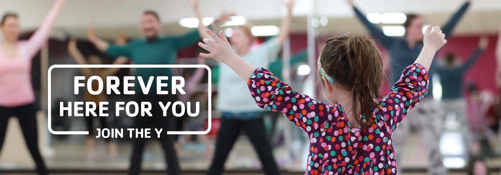 Little girl holding Y pose